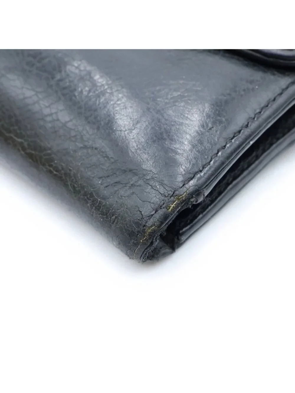 Chrome Hearts Wave Leather Wallet Black